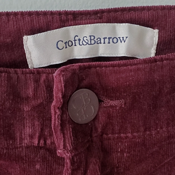 Croft & Barrow Purple Stretch Fine Corduroy Pants - Picture 4 of 5